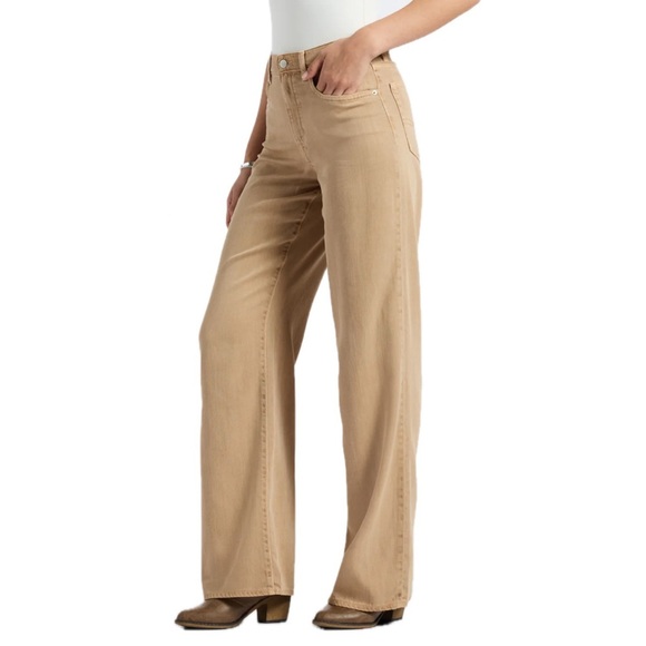 NWT Buffalo David Bitton High Rise Wide Leg Addie Women's Pants, Almond Beige - Picture 2 of 6